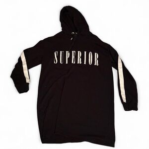 Black and White Superior Divided Hoodie